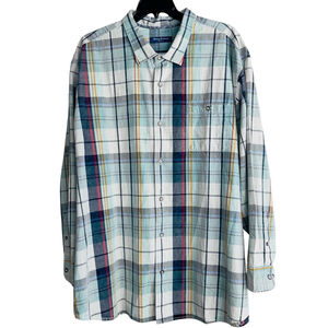 Tommy Bahama 4XLB Blue‎ Plaid Long Sleeve Shirt Tortola Sunwash Check NWT
